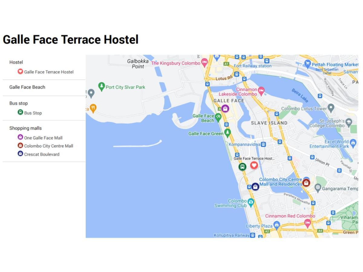 Galle Face Terrace Hostel By Tourlux Colombo Ngoại thất bức ảnh